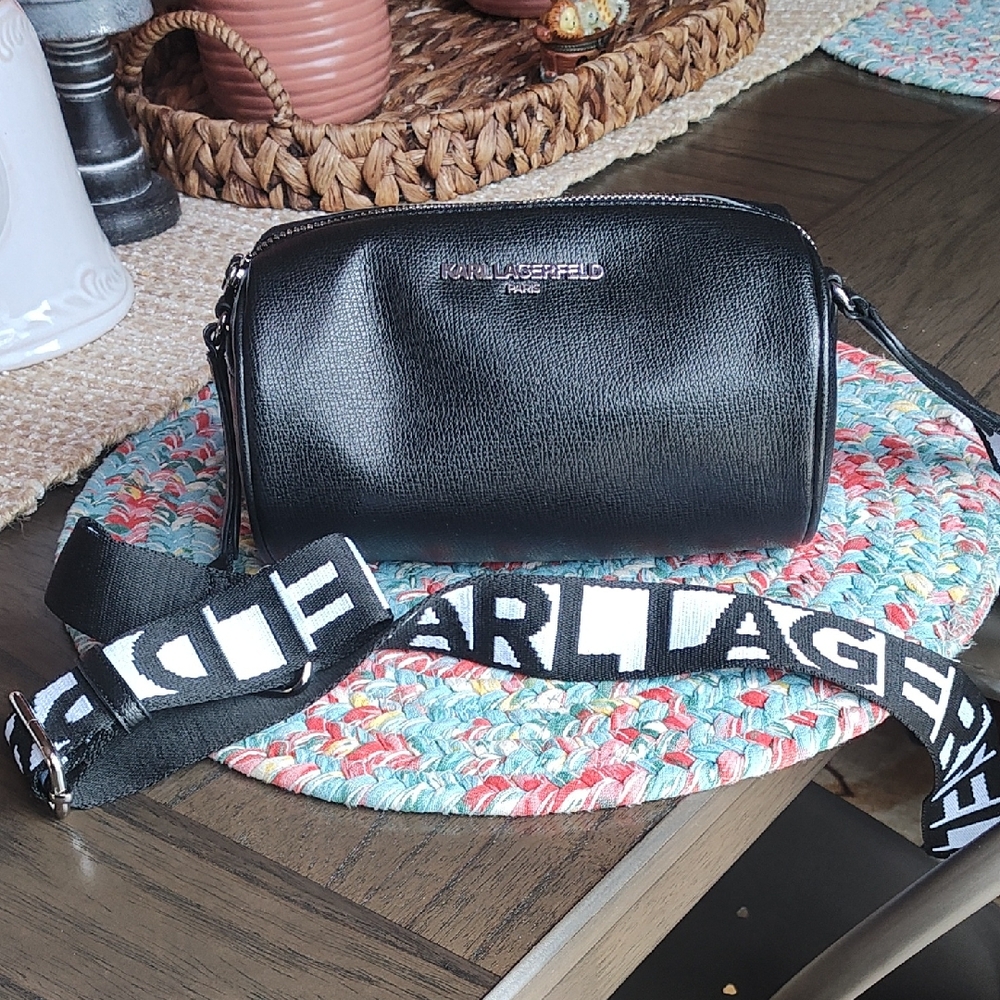Karl Lagerfeld Black Crossbody Bag.